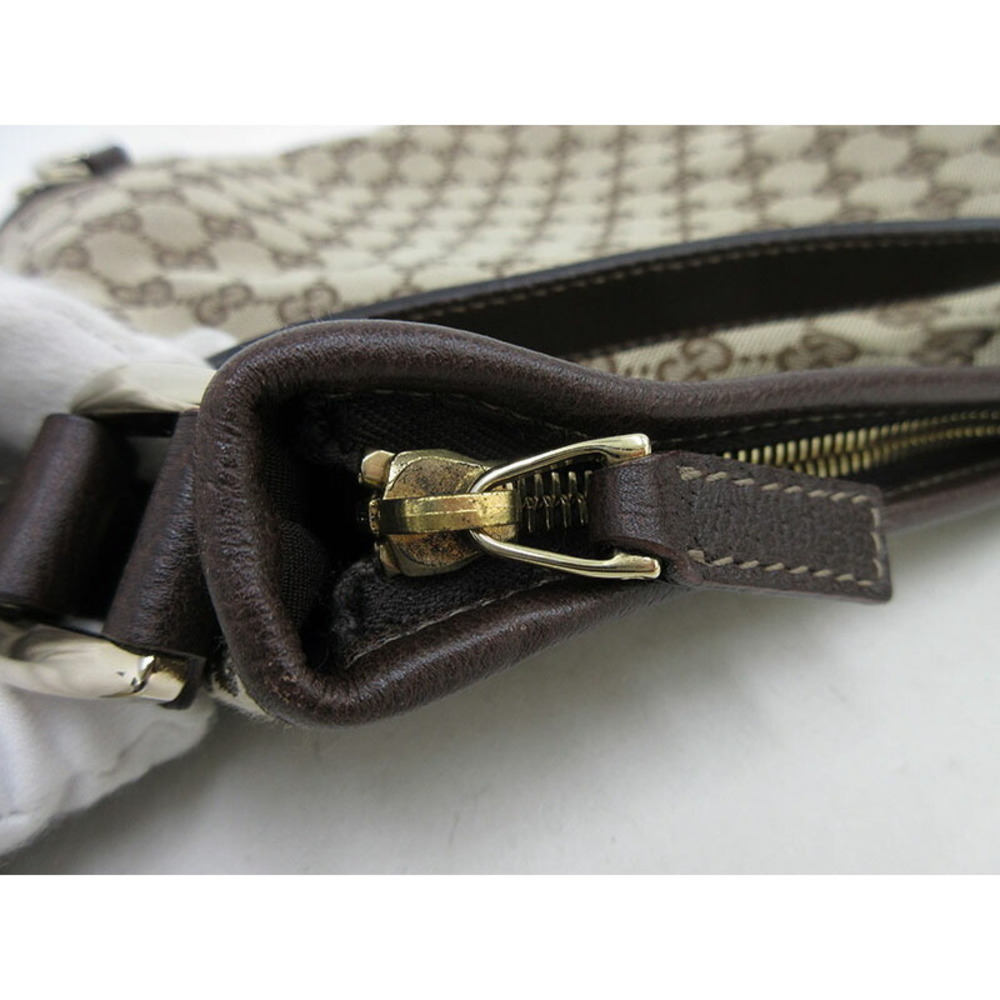 GUCCI GG Abbey Crossbody Bag Beige Canvas Leather - Picture 8 of 9